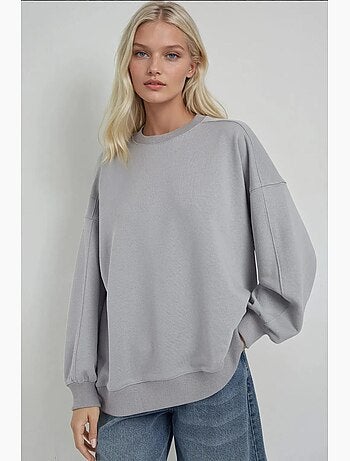 Sudadera de punto con cuello redondo y corte relajado hiccup
