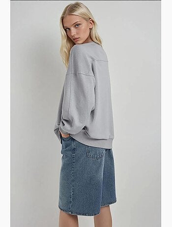 Sudadera de punto con cuello redondo y corte relajado hiccup