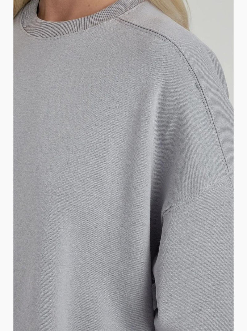 Sudadera de punto con cuello redondo y corte relajado hiccup Gris - Kiabi