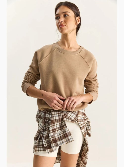 Sudadera de punto con cuello redondo y corte relajado lucci - Kiabi Sudadera de punto con cuello redondo y corte relajado lucci - Kiabi
