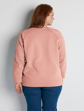 Sudadera de punto con cuello redondo y encaje - Afibel