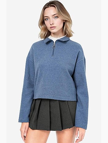 Sudadera de punto con cuello y cremallera bdart