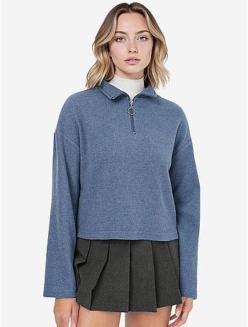 Sudadera de punto con cuello y cremallera bdart