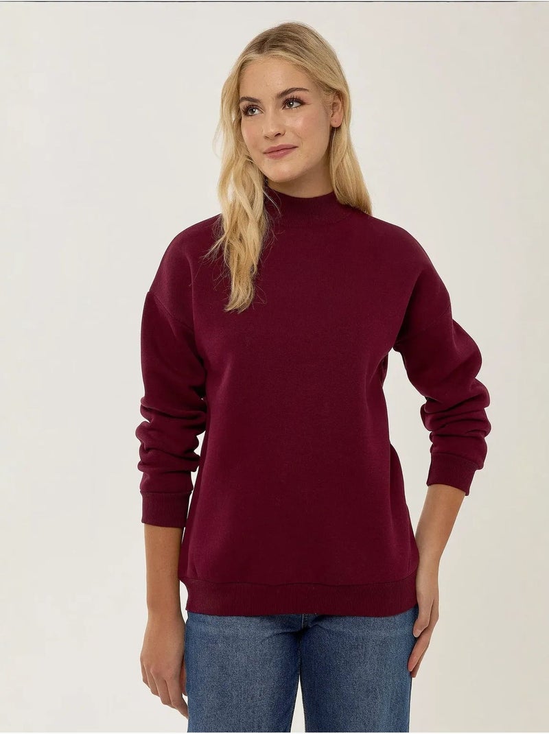 Sudadera de punto de corte regular hiccup Rojo burdeos - Kiabi