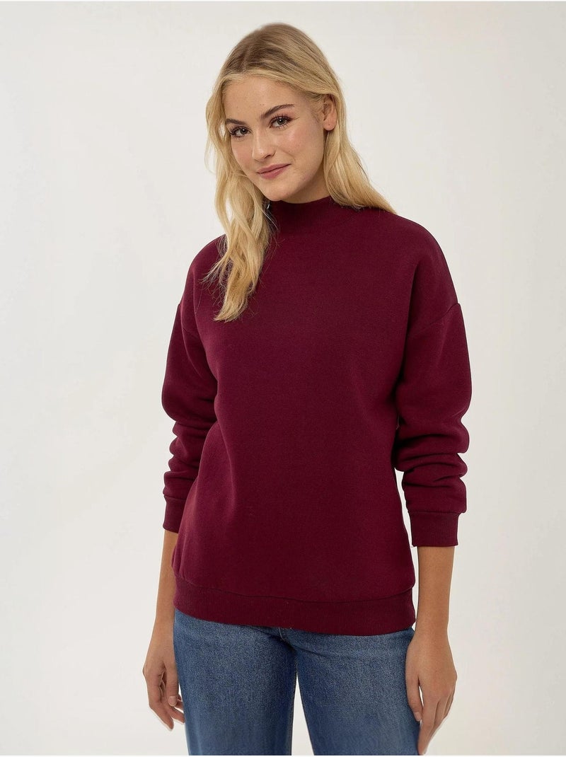 Sudadera de punto de corte regular hiccup Rojo burdeos - Kiabi