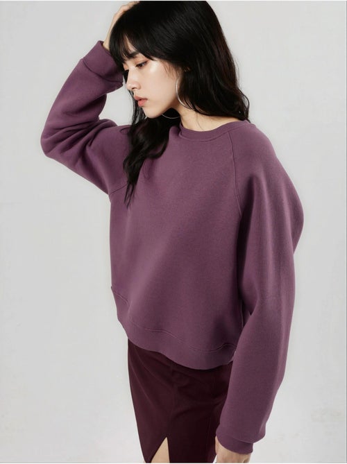 Sudadera de punto de manga larga con cuello redondo y detalle elástico busem - Kiabi Sudadera de punto de manga larga con cuello redondo y detalle elástico busem - Kiabi