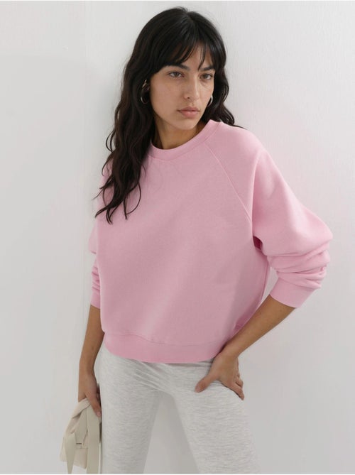 Sudadera de punto de manga larga con cuello redondo y detalle elástico busem - Kiabi Sudadera de punto de manga larga con cuello redondo y detalle elástico busem - Kiabi