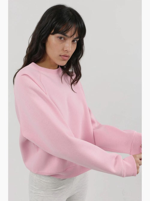 Sudadera de punto de manga larga con cuello redondo y detalle elástico busem - Kiabi Sudadera de punto de manga larga con cuello redondo y detalle elástico busem - Kiabi