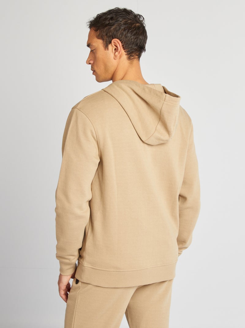 Sudadera de punto de piqué con capucha BEIGE - Kiabi