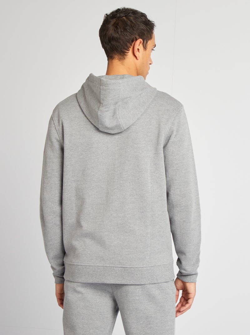 Sudadera de punto de piqué con capucha GRIS - Kiabi