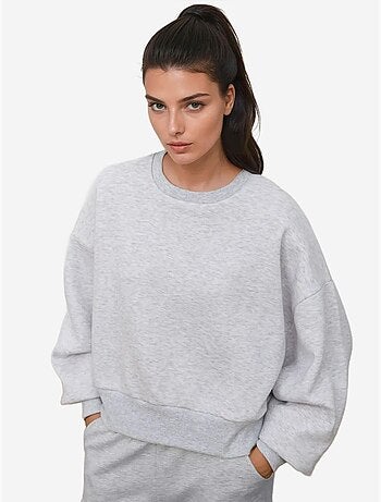 Sudadera de punto holgada con cuello redondo hiccup