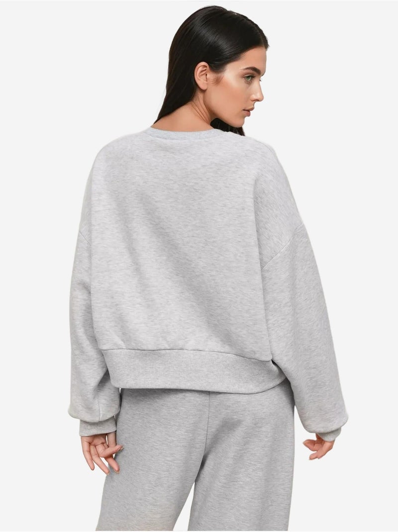 Sudadera de punto holgada con cuello redondo hiccup Gris - Kiabi
