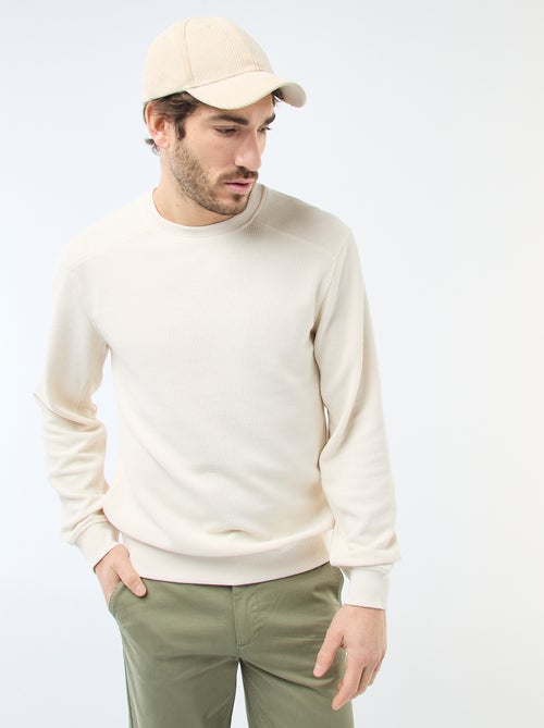 Sudadera de punto nido de abeja - Kiabi