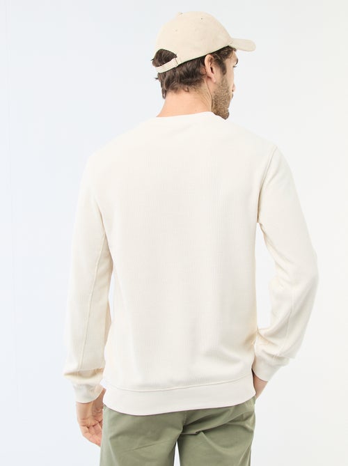 Sudadera de punto nido de abeja - Kiabi
