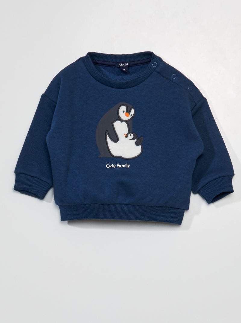 Sudadera de punto suave  - Siempre más suavidad AZUL - Kiabi