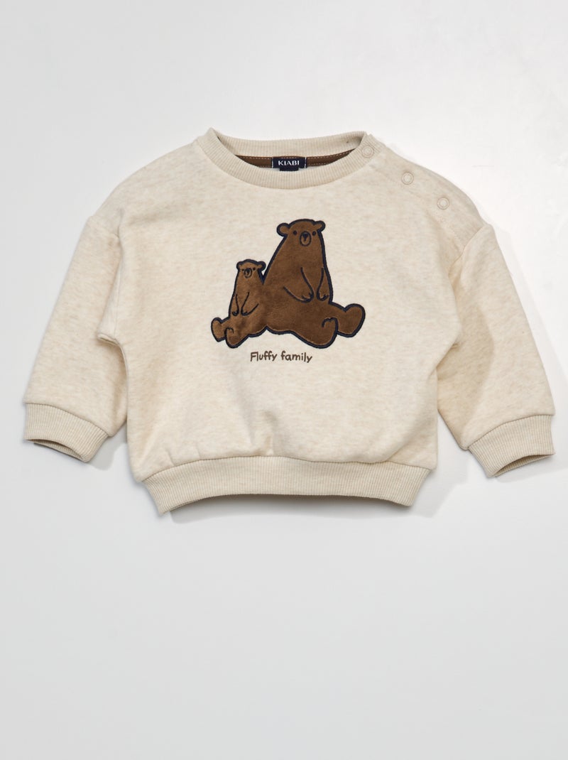 Sudadera de punto suave  - Siempre más suavidad BEIGE - Kiabi