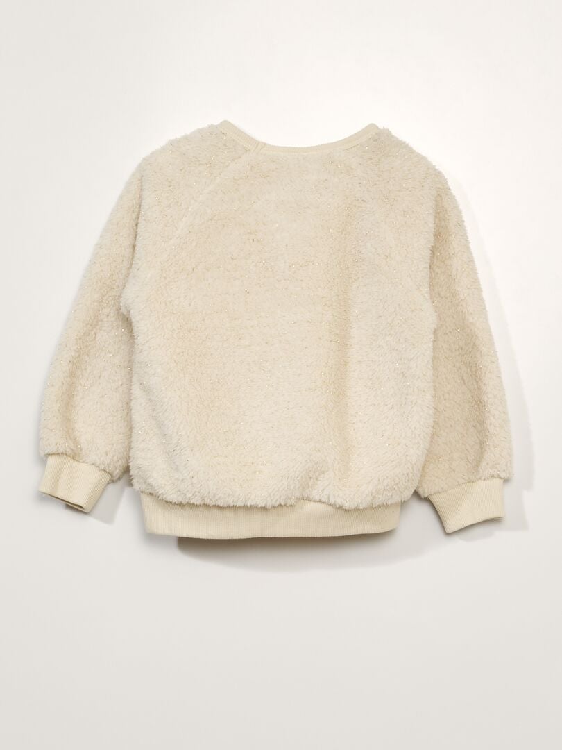 Sudadera de Niña Teddy Beige