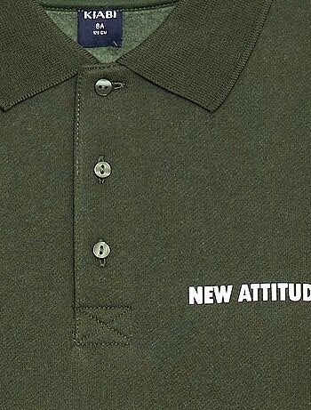 Sudadera de rayas con cuello de polo