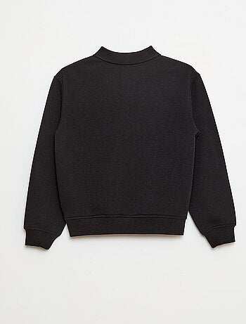 Sudadera de rayas con cuello de polo