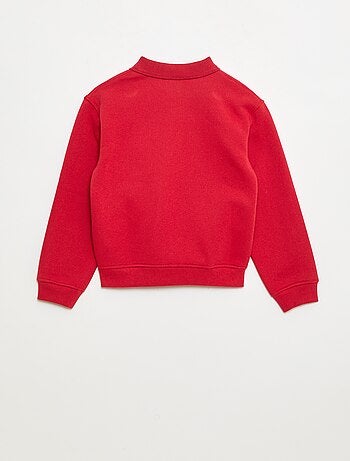 Sudadera de rayas con cuello de polo