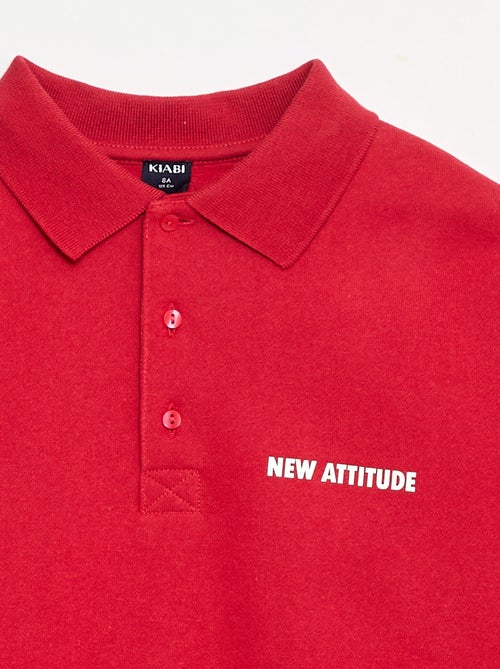 Sudadera de rayas con cuello de polo - Kiabi