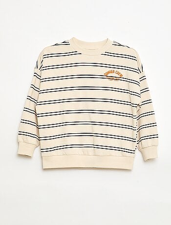 Sudadera de rayas cuello redondo