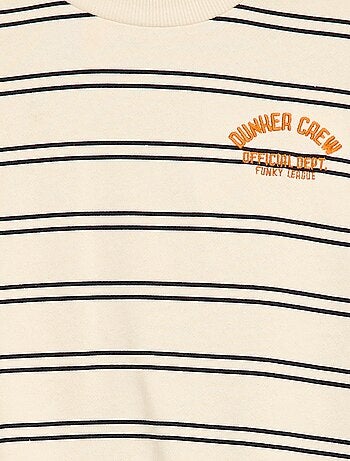 Sudadera de rayas cuello redondo