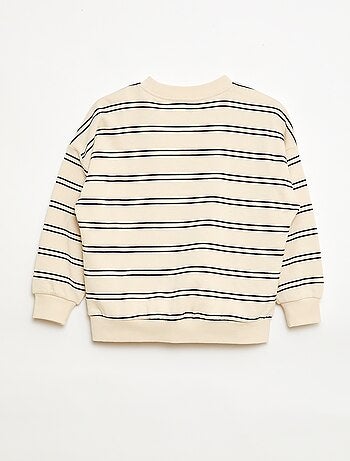 Sudadera de rayas cuello redondo