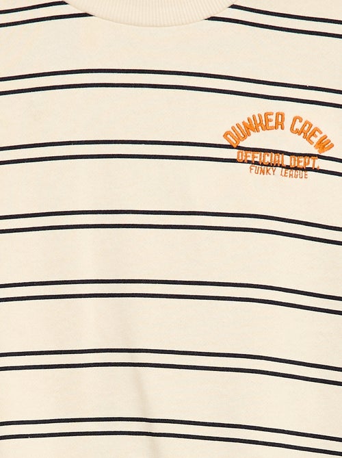 Sudadera de rayas cuello redondo - Kiabi