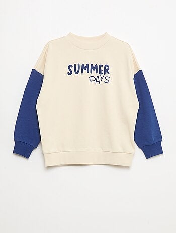 Sudadera de rayas cuello redondo