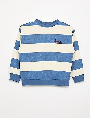 Sudadera de rayas de felpa sin perchar
