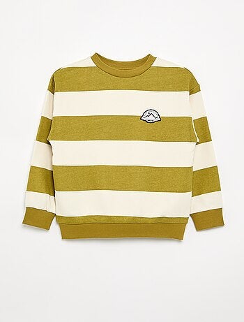 Sudadera de rayas de felpa sin perchar