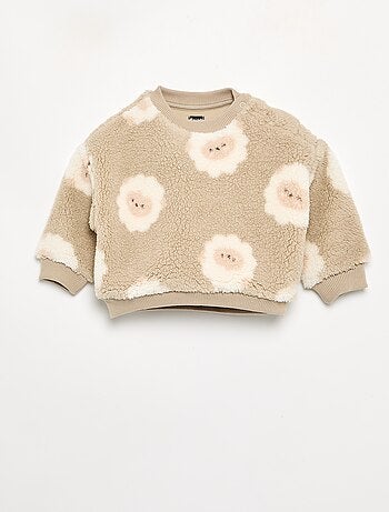 Sudadera de tejido efecto borrego