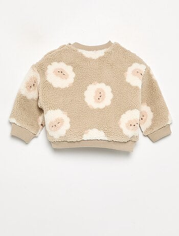 Sudadera de tejido efecto borrego