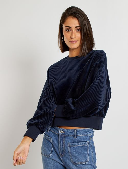 Sudadera de terciopelo - AZUL - Kiabi - 18.00€