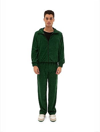 Sudadera de terciopelo con cremallera frontal para hombre giesto