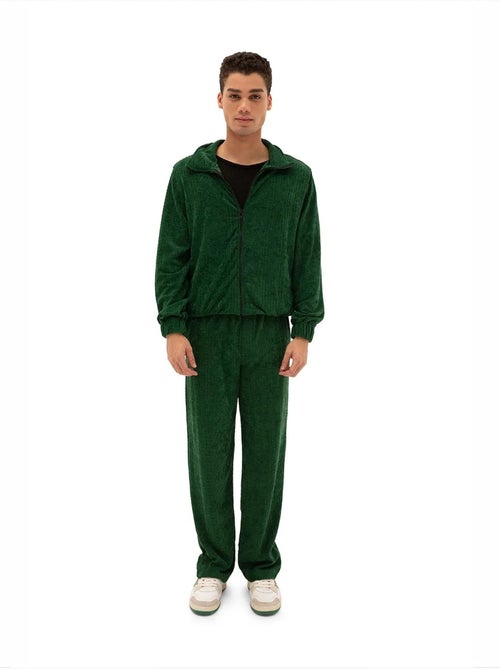 Sudadera de terciopelo con cremallera frontal para hombre giesto - Kiabi Sudadera de terciopelo con cremallera frontal para hombre giesto - Kiabi