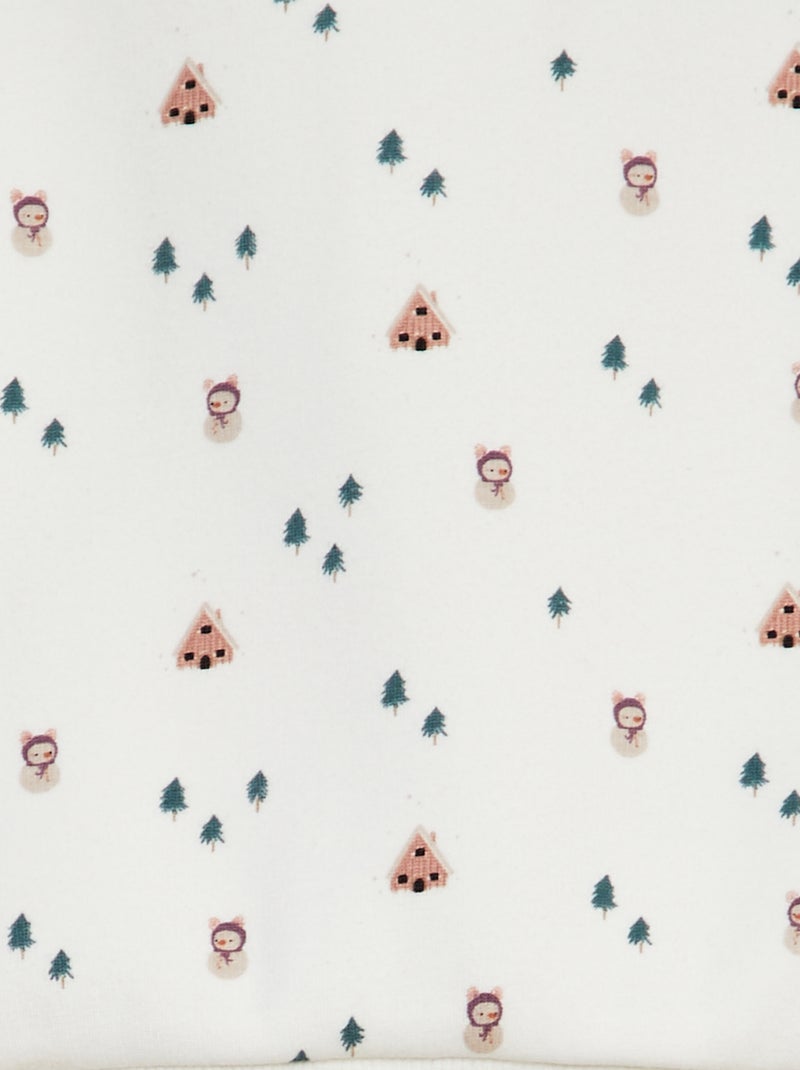 Sudadera de terciopelo de Navidad BLANCO - Kiabi