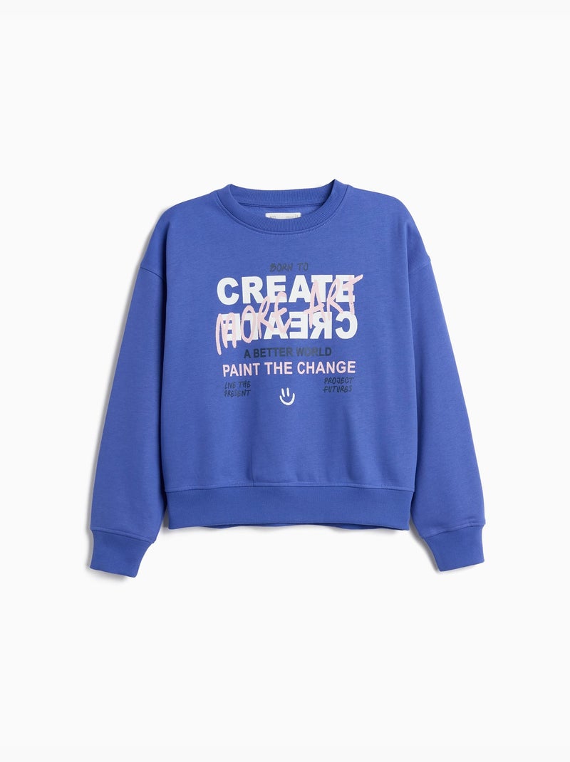 Sudadera de terry, mo fashion Azul - Kiabi