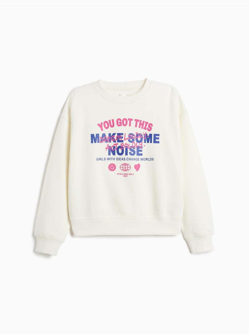 Sudadera de terry, mo fashion Blanco - Kiabi