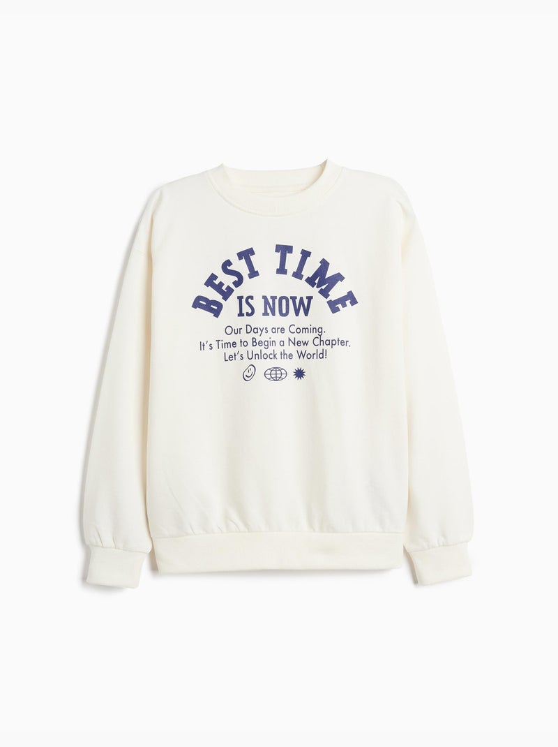 Sudadera de terry, mo fashion Blanco - Kiabi