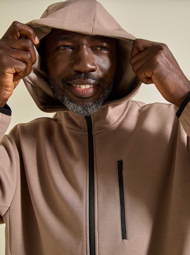 Sudadera deportiva con cremallera (ekstract) Beige - Kiabi
