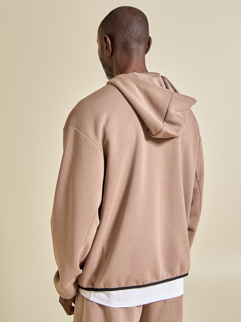 Sudadera deportiva con cremallera (ekstract) Beige - Kiabi