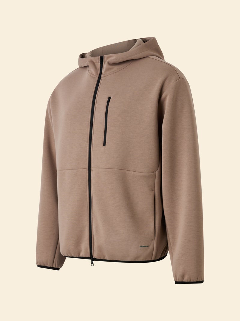 Sudadera deportiva con cremallera (ekstract) Beige - Kiabi