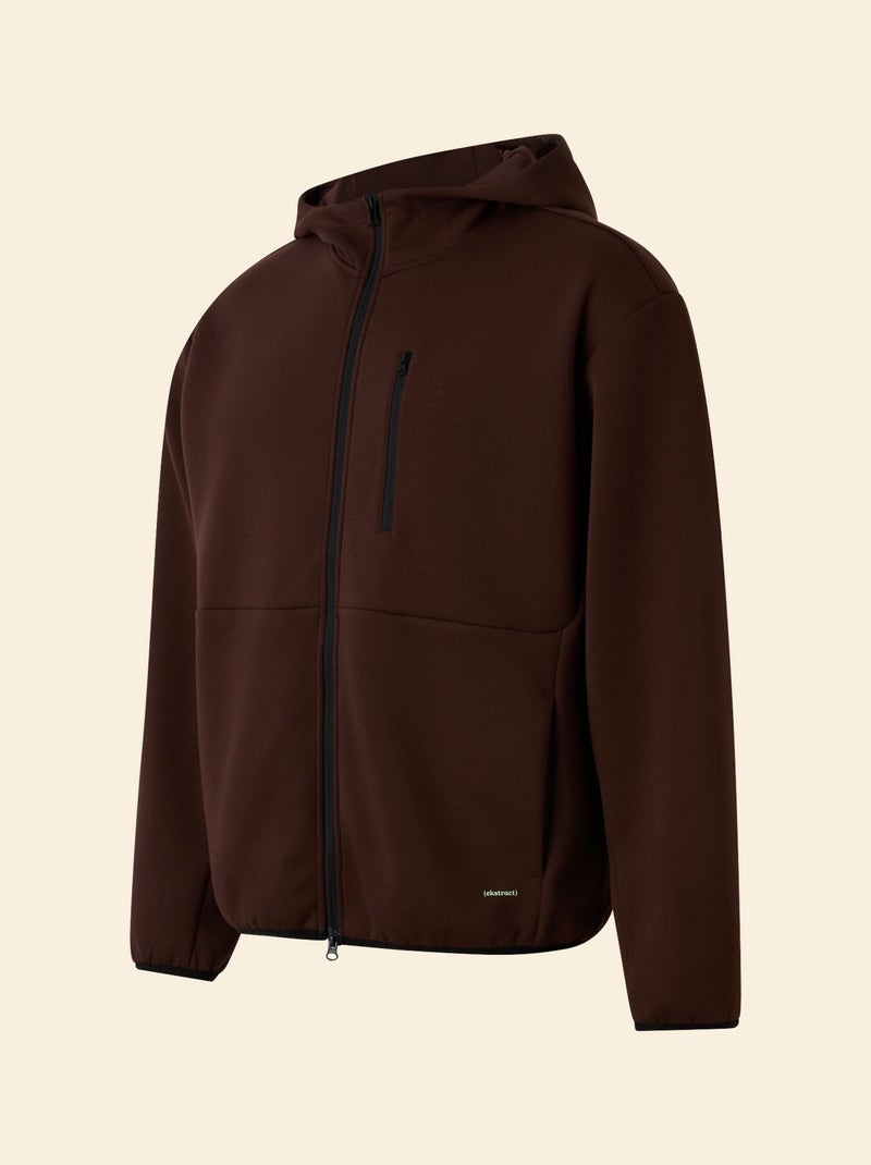 Sudadera deportiva con cremallera (ekstract) Marron - Kiabi