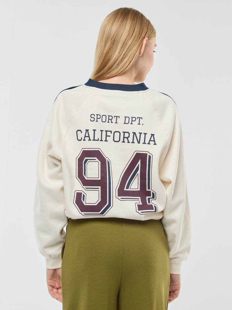 Sudadera deportiva de chándal Blanco - Kiabi