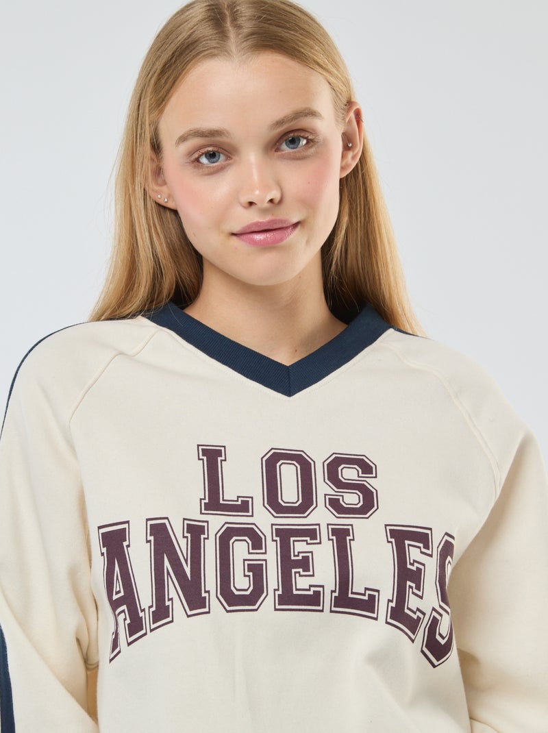 Sudadera deportiva de chándal Blanco - Kiabi