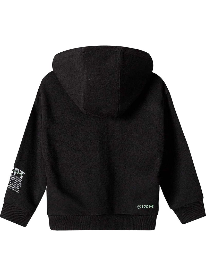 Sudadera diseño estampado de pecho de polar niños - minoti Negro - Kiabi
