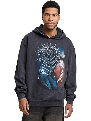 Sudadera diseño máscara espinosa para hombre - mister tee