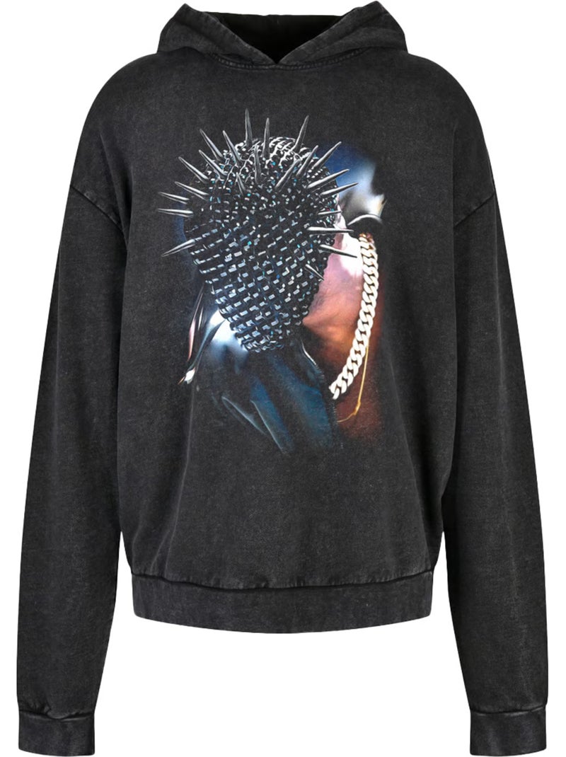 Sudadera diseño máscara espinosa para hombre - mister tee Gris antracita - Kiabi